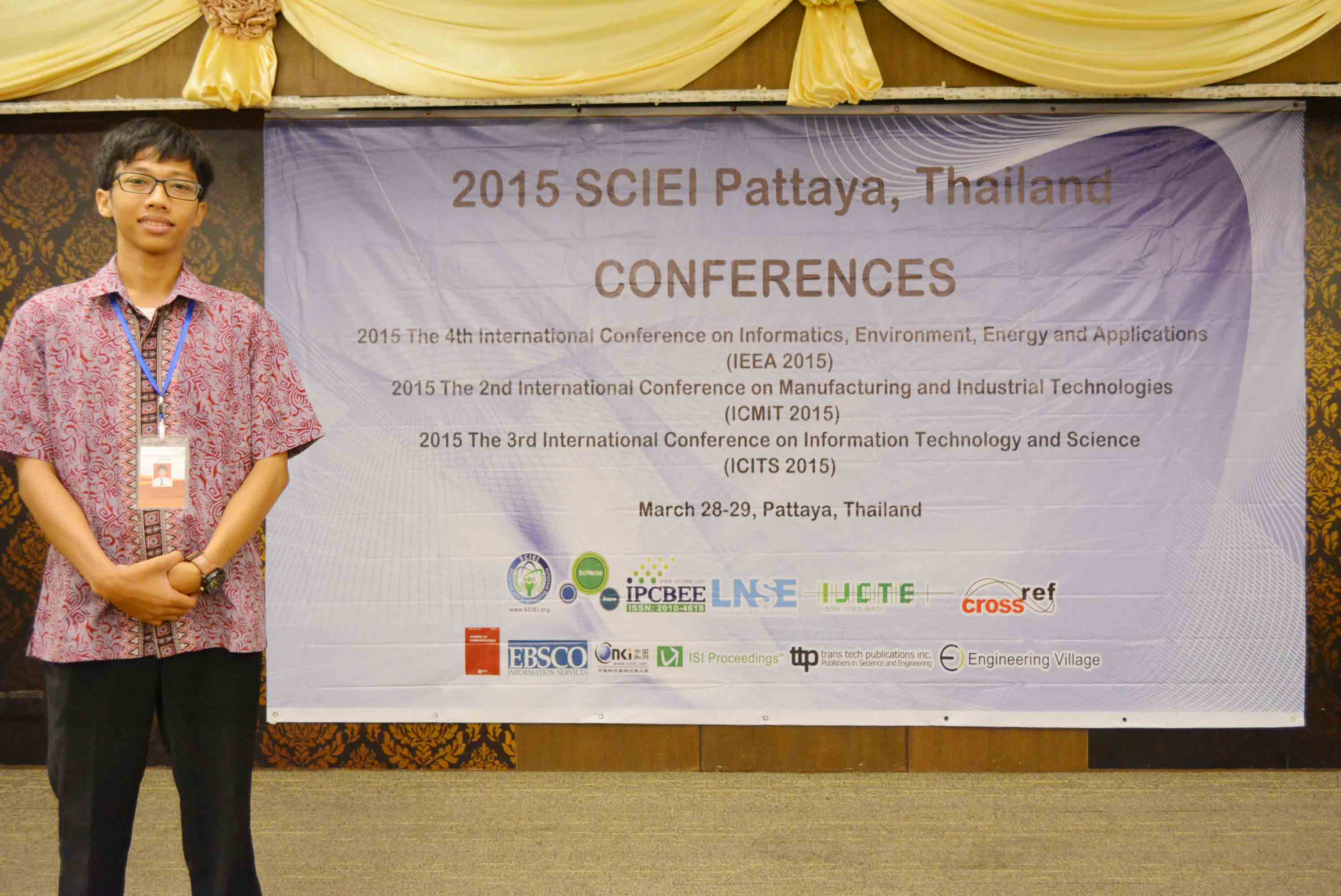 Foto Oral Presentation dalam 4th International Conference on Informatics, Environments, Energy and Applications (IEEA) 2015, Pattaya, Thailand