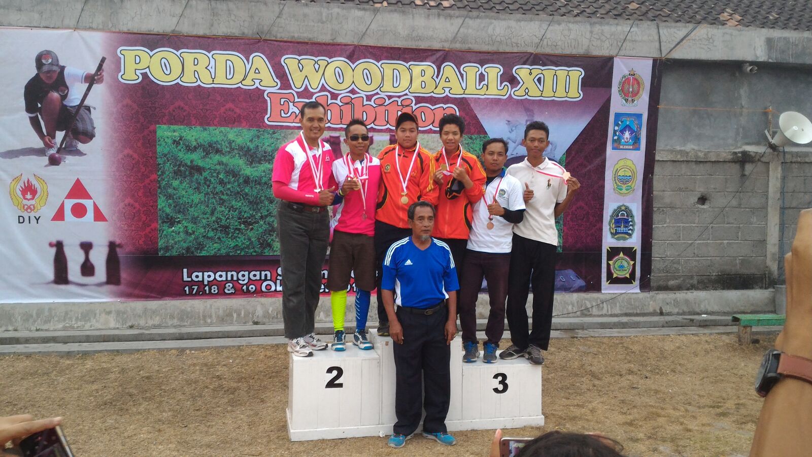 Foto Eksebisi Pekan Olahraga Daerah Cabor Woodball Tahun 2015, Kulonprogo, nomor Ganda Putra