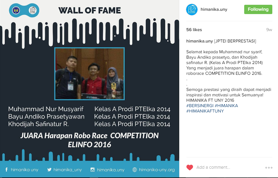 Foto ELINFO Competition (Electronics and Informatics Competition) 2016