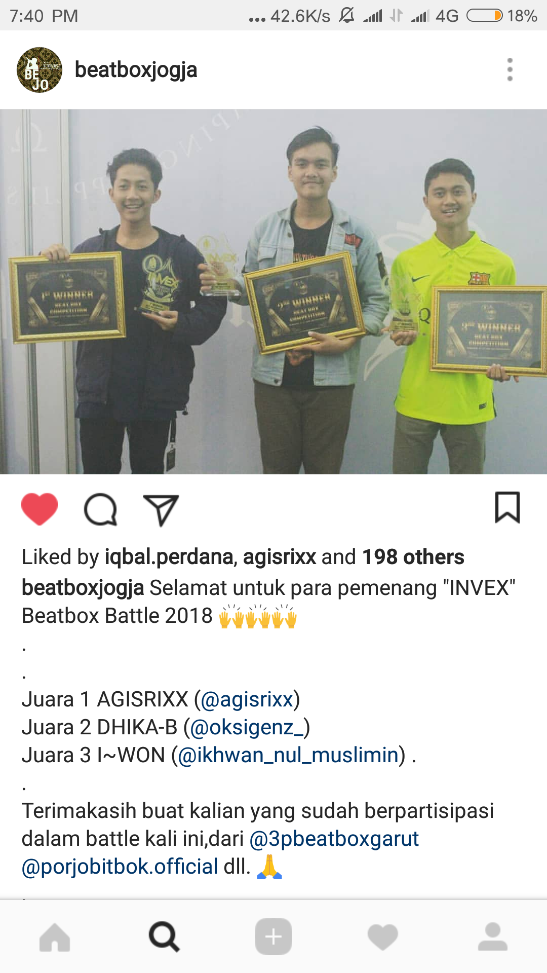 Foto Kompetisi Beatbox Invex 2018
