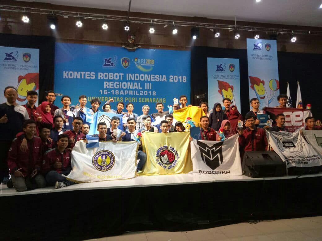 Foto Kategori KRI dalam Kontes Robot Regional III DIY-Jateng 2018 di UPGRIS Semarang 