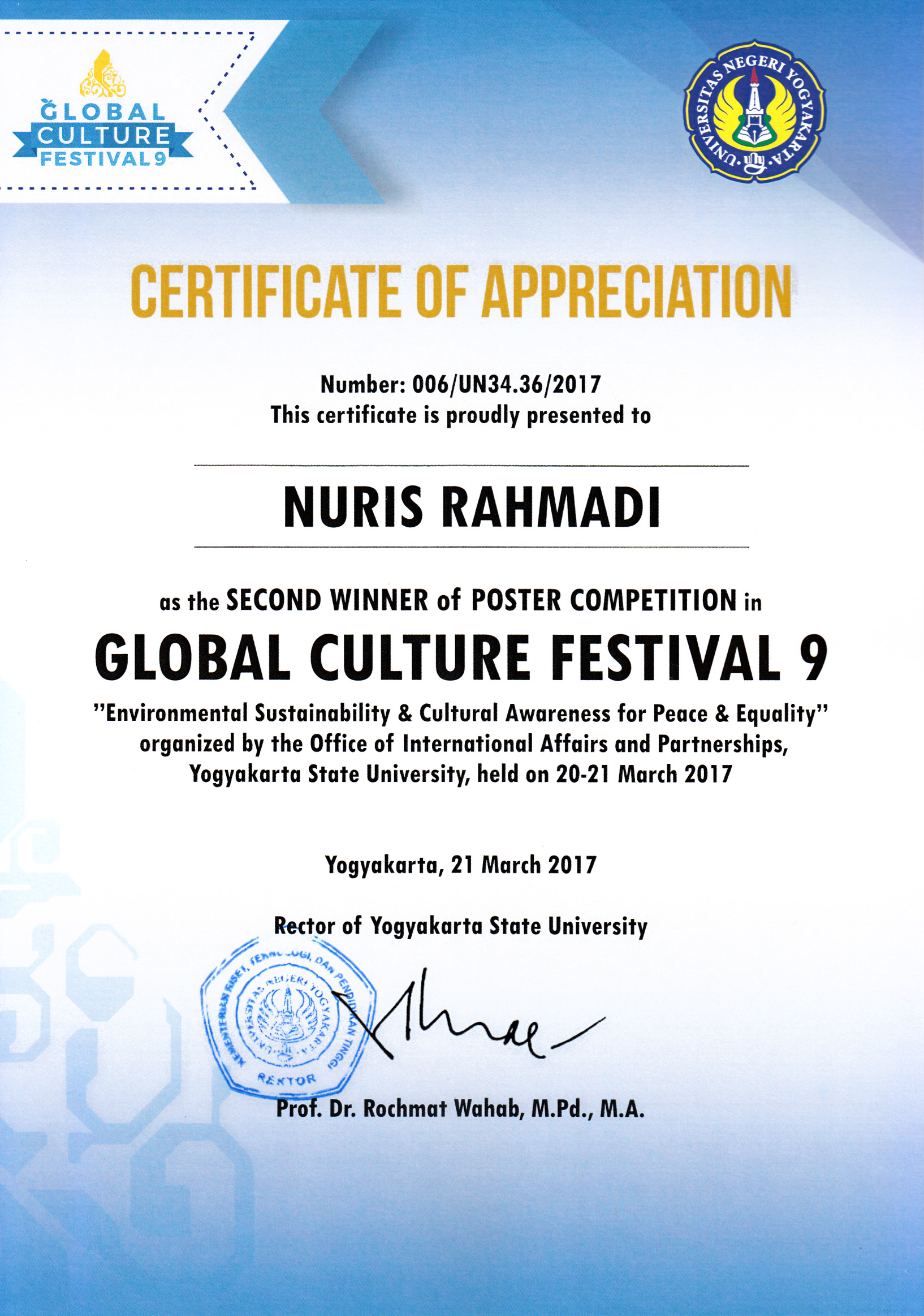Foto  Global Culture Festival 9 Universitas Negeri Yogyakarta