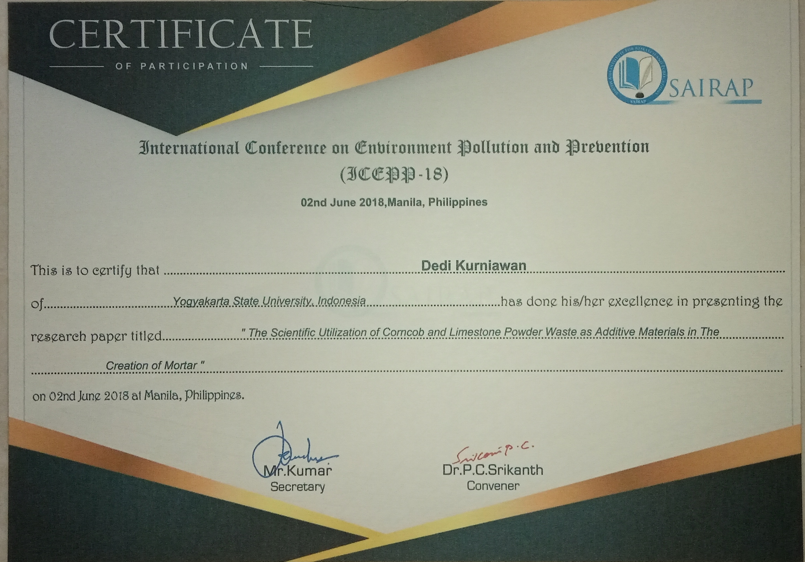 Foto International conference on environment pollution and prevention