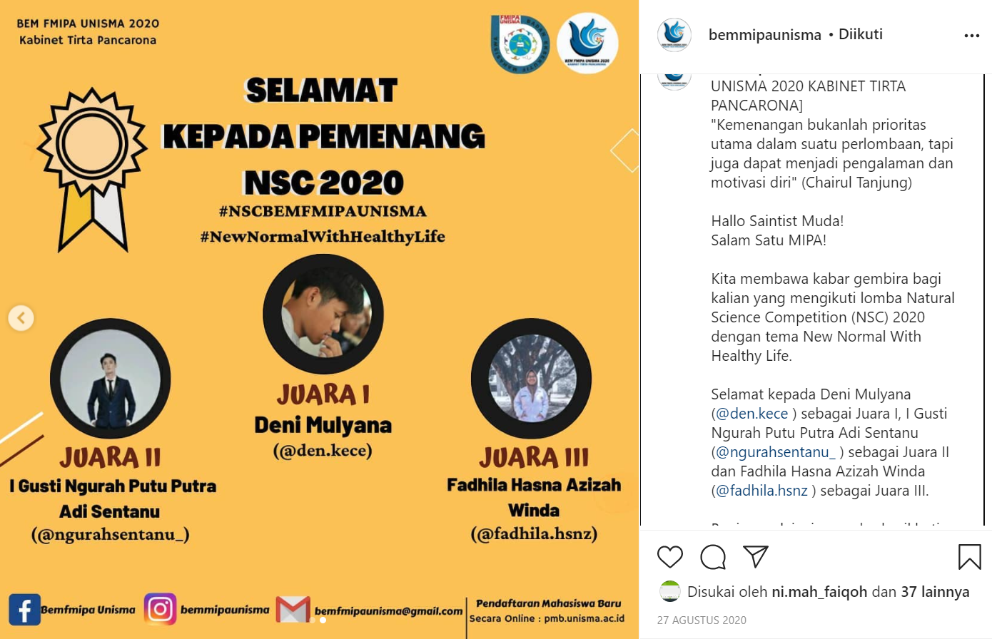 Foto Natural Science Competition 2020