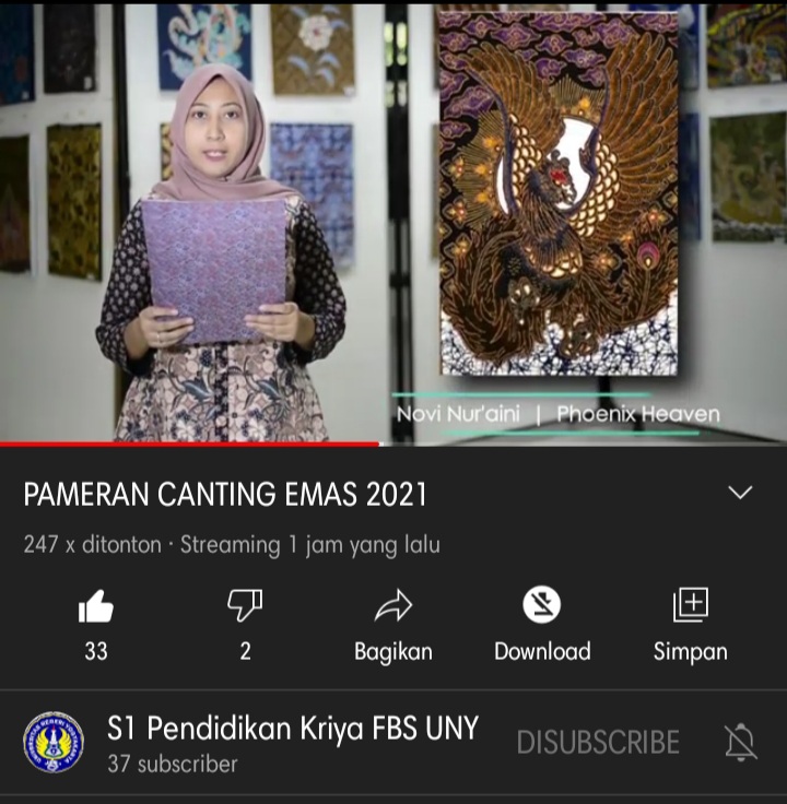 Foto Lomba Batik Nasional Canting Emas V 2021