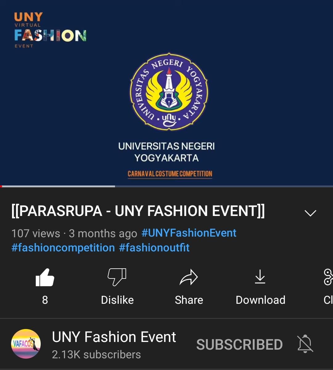 Foto Lomba UNY Virtual Fashion Event Tingkat Nasional
