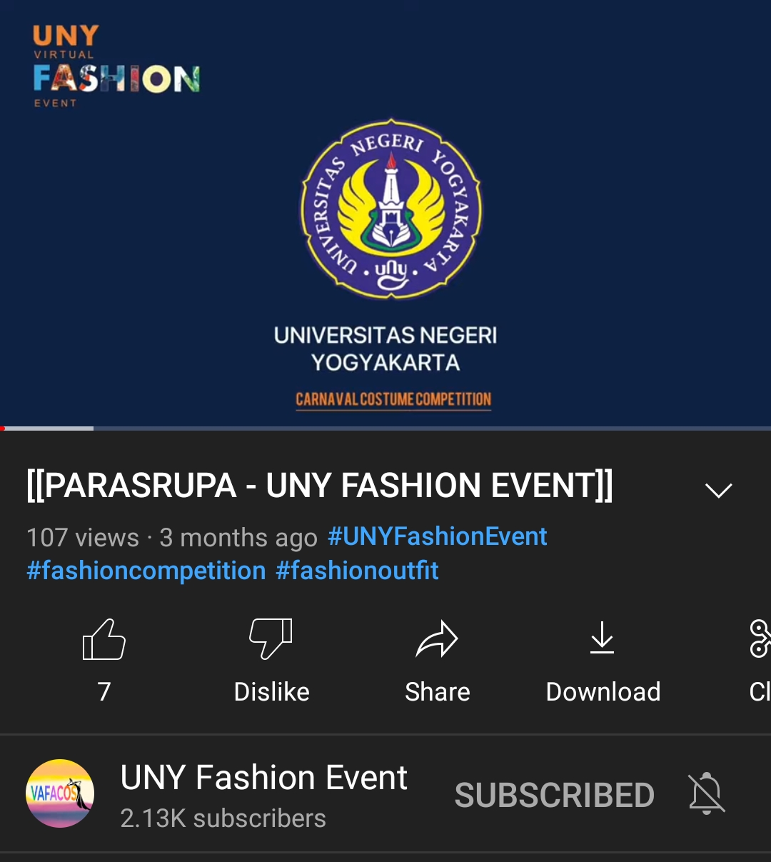 Foto Lomba UNY Virtual Fashion Event Tingkat Nasional