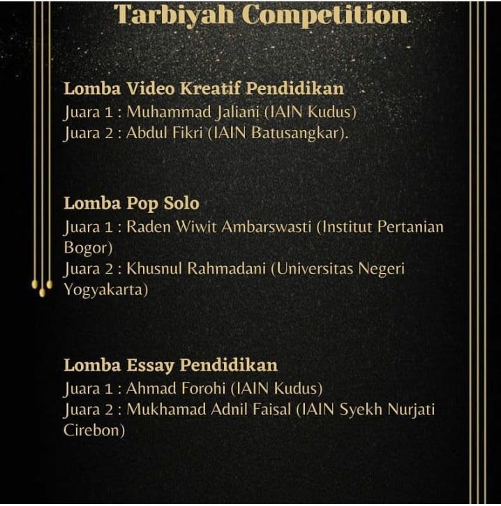 Foto Lomba Pop Solo Nasional Tarbiyah Competition 2021