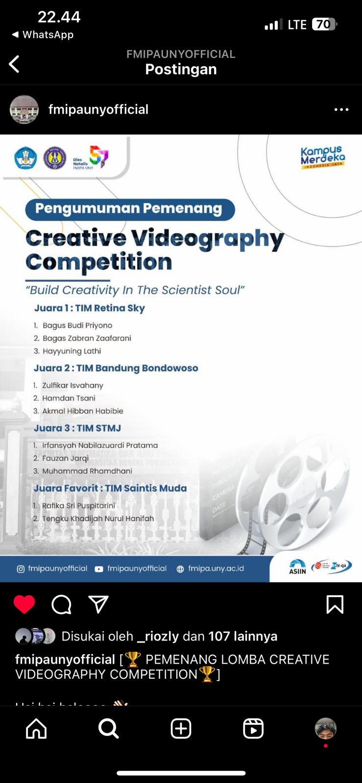 Foto Creative Videography Competition