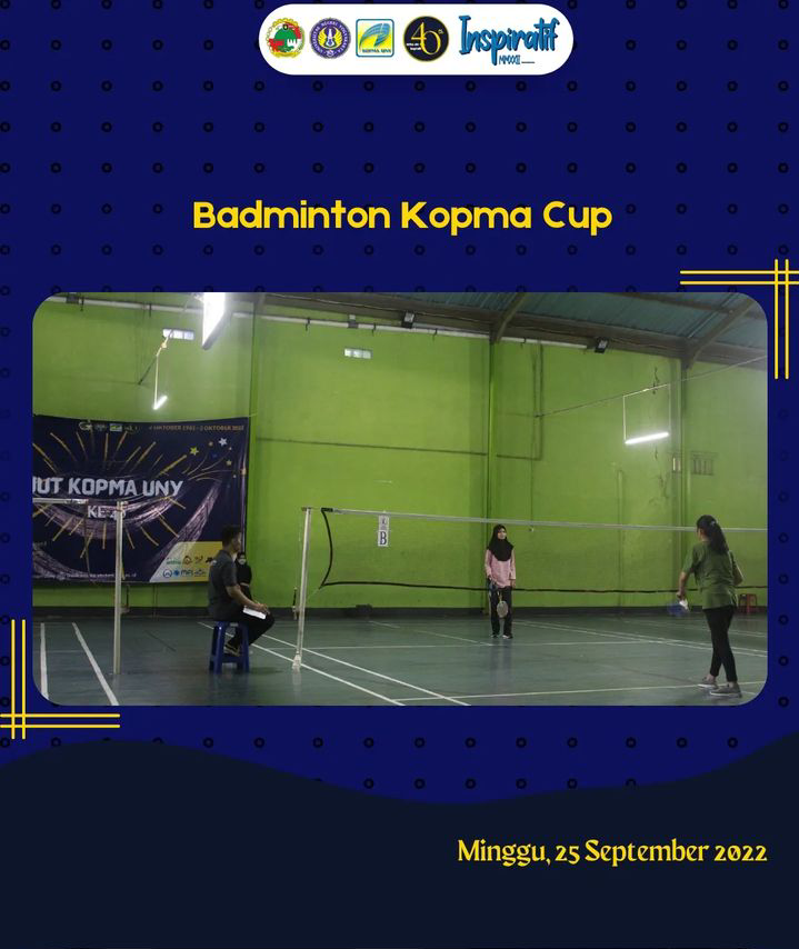 Foto Lomba Badminton Tunggal Putri UKM Koperasi Mahasiswa UNY Tahun 2022