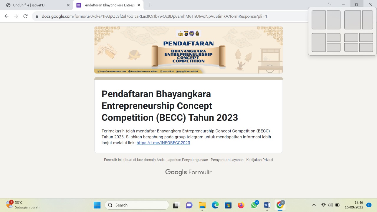 Foto Bhayangkara Entrepreneursip Concept Competition (BECC) 2023
