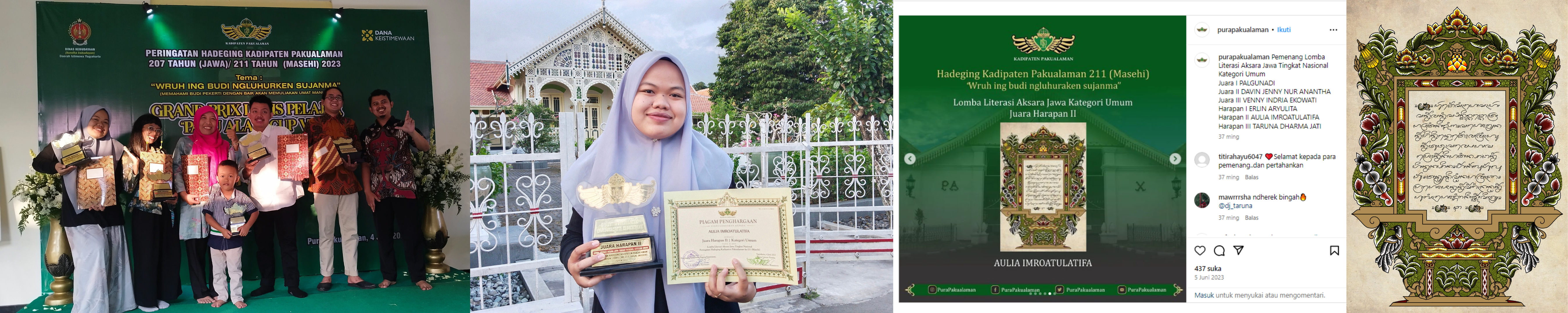 Foto Lomba Literasi Aksara Jawa Kategori Umum  Tingkat Nasional Peringatan Hadeging  Kadipaten Pakualaman Ke-211 (Masehi)