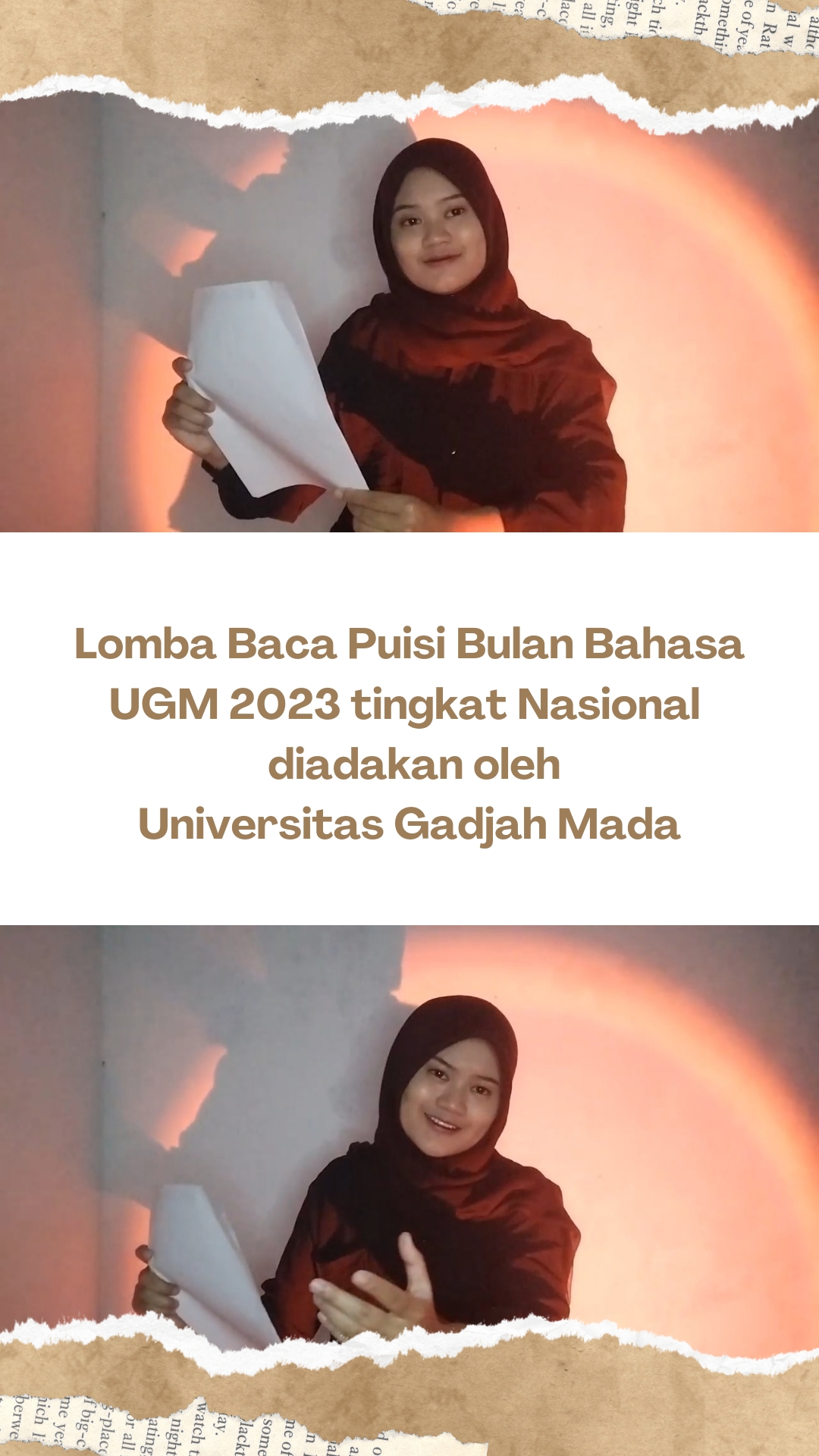 Foto Lomba Baca Puisi Bulan Bahasa Universitas Gajah Mada 2023