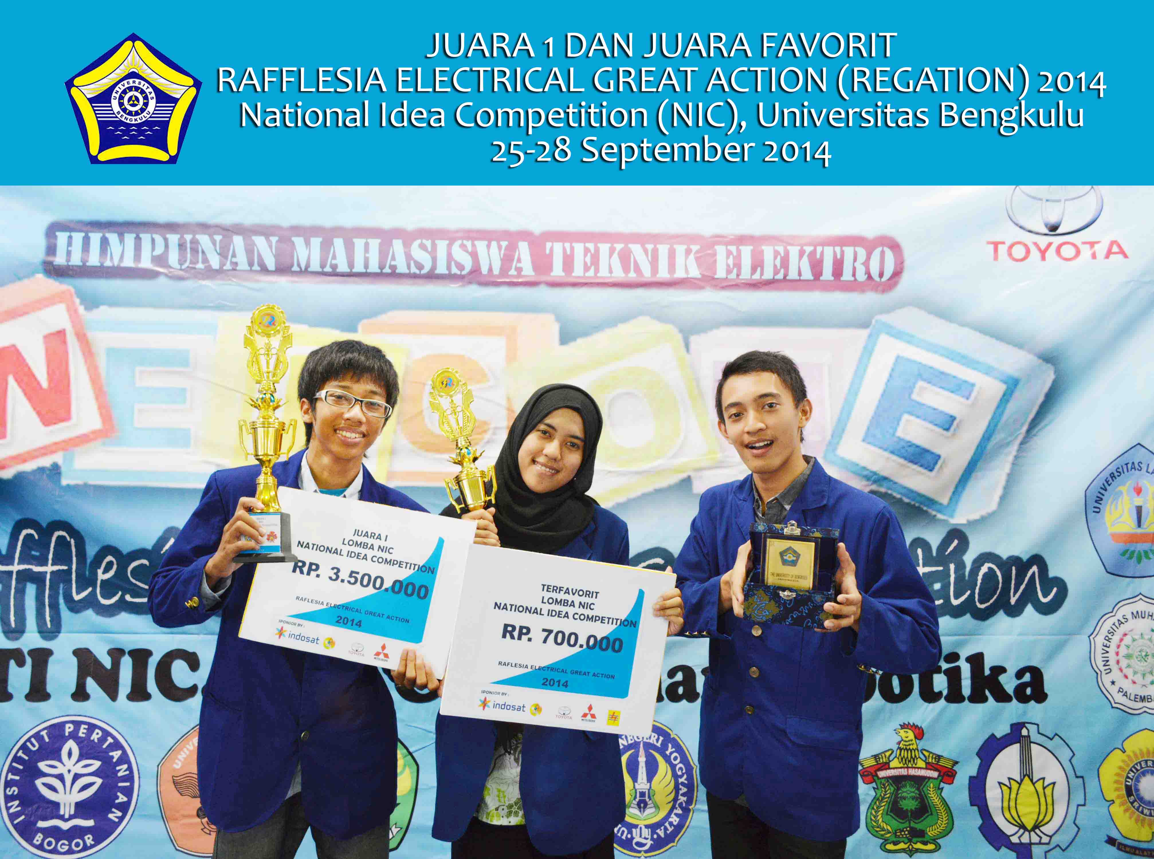 Foto National Idea Competition (NIC) “Rafflesia Electrical Great Action (REGATION)” Tahun 2014 di Universitas Bengkulu