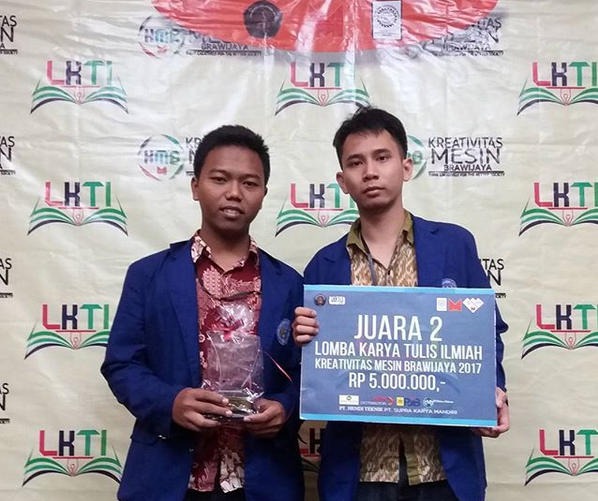 Foto 2ND Winner of Scientific Paper Competition Kreatitivitas Mesin Brawijaya at Universitas Brawijaya, Malang, November 2017