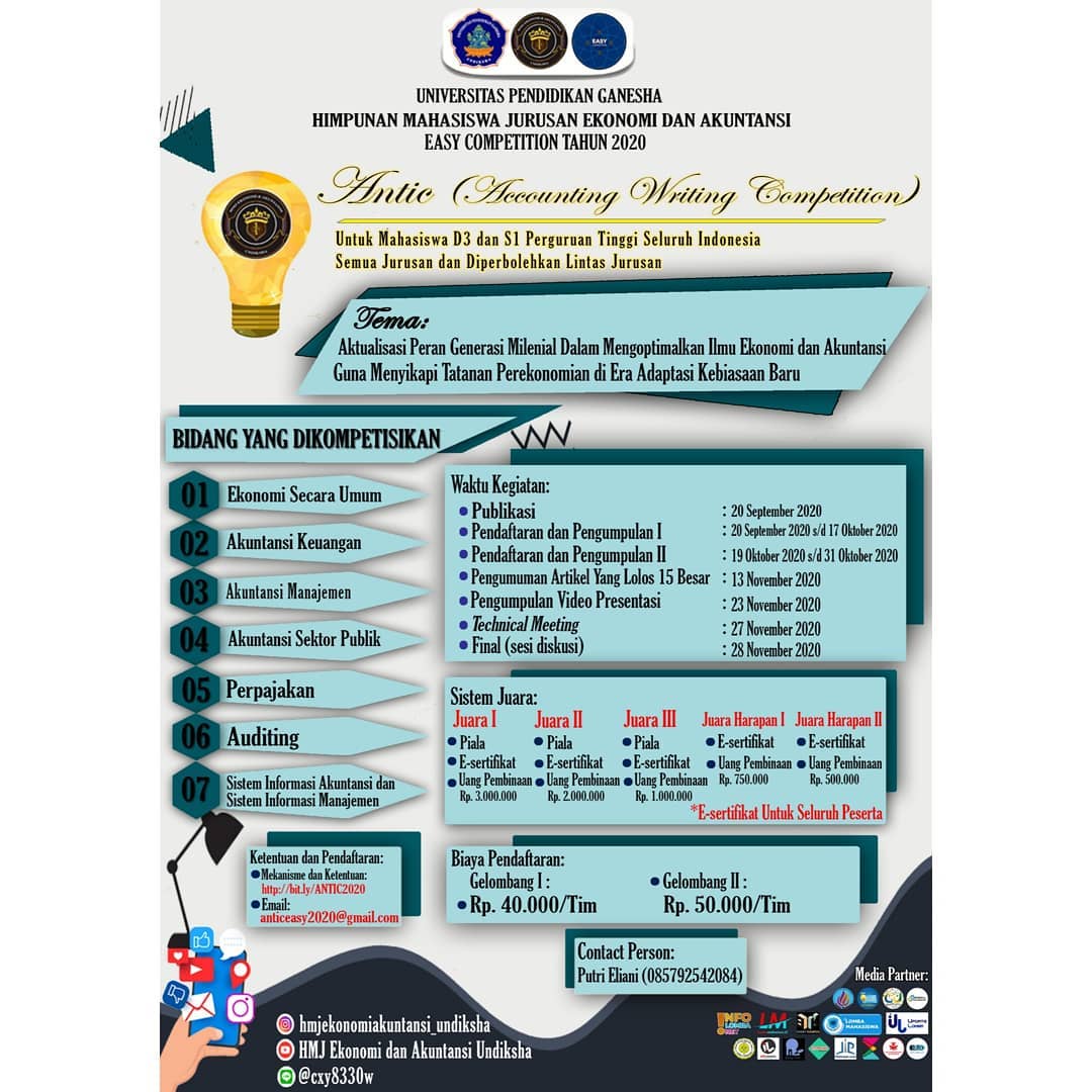 Foto Lomba Artikel Accounting Writing Competition (ANTIC) 2020
