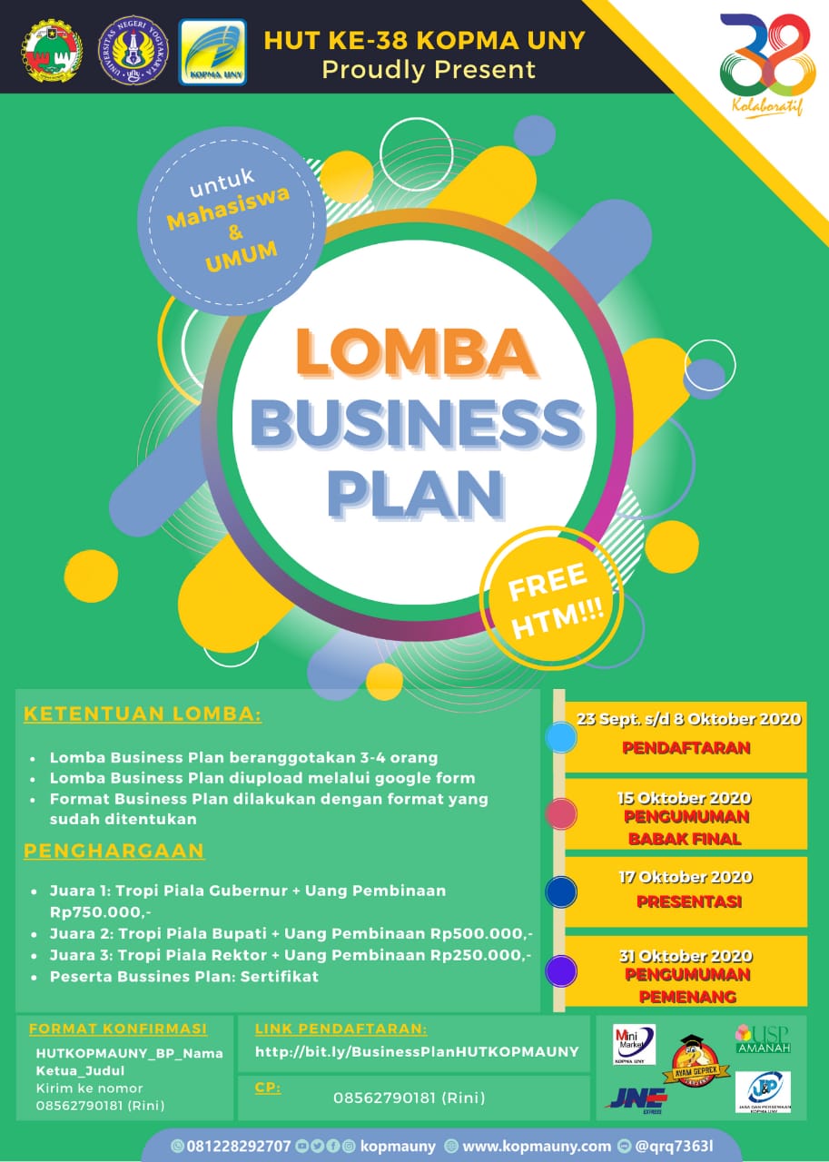 Foto Lomba Business Plan HUT Kopma UNY ke-38