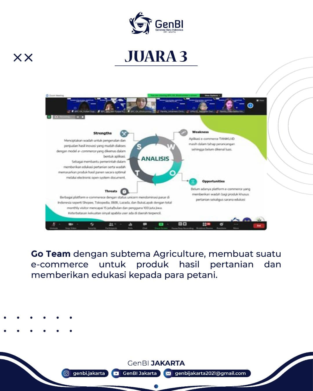 Foto Business Plan Competition GenBI Jakarta 2021