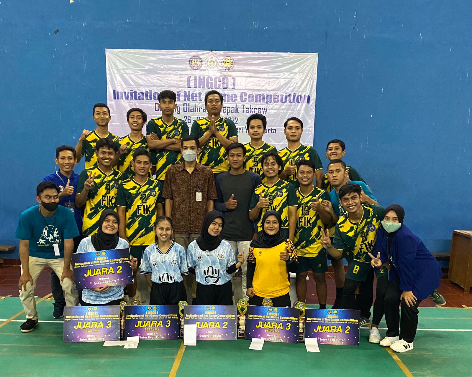 Foto Invitation Net Game Competition (INGCO) Sepak Takraw tahun 2022 Antar Universitas dan Umun se DIY - Jateng