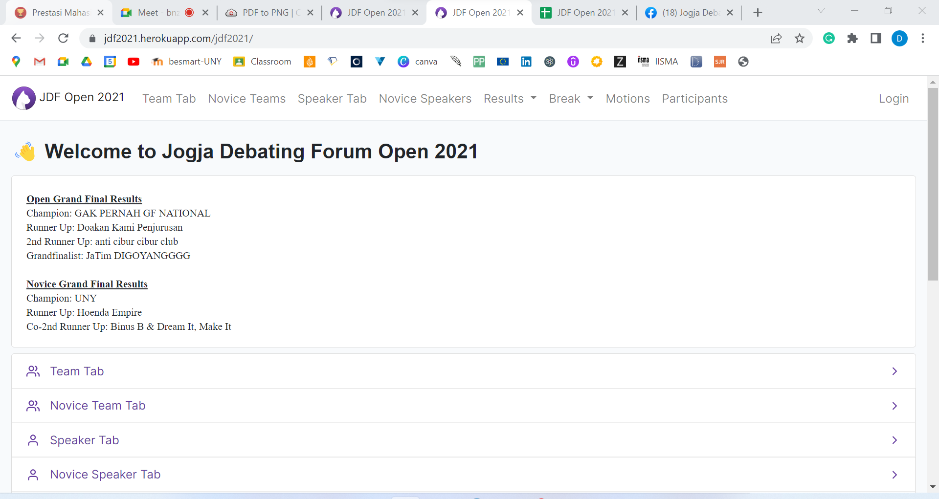 Foto Lomba Debat Jogja Debating Forum 2021