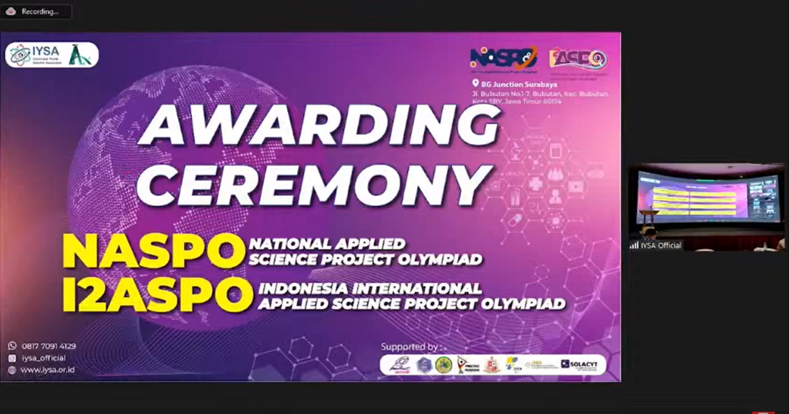 Foto Indonesia International Applied Science Project Olympiad (I2ASPO)