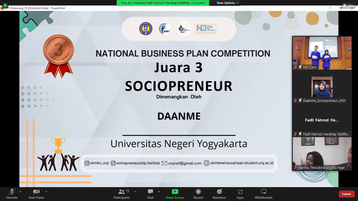 Foto National Business Plan Competition 2022