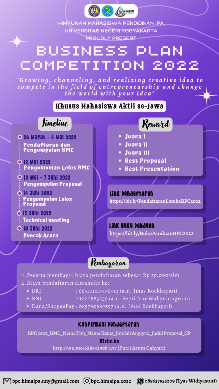 Foto  BUSINESS PLAN COMPETITION HIMA IPA UNY 2022