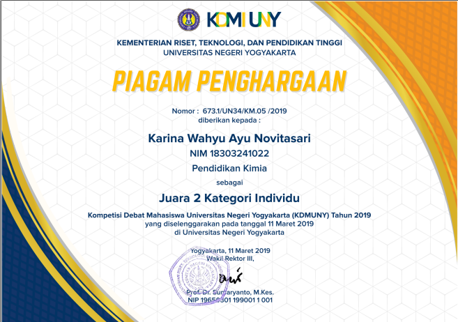 Foto Kompetisi Debat Mahasiswa Universitas Negeri Yogyakarta 2019