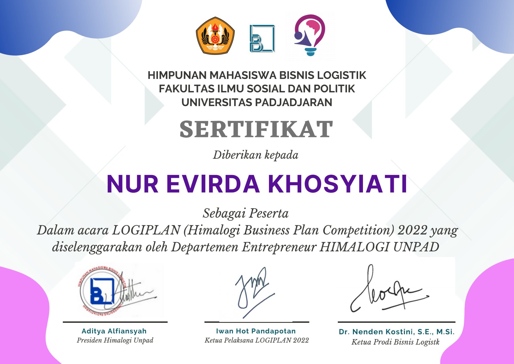 Foto Logiplan National Business Plan Competition 2022