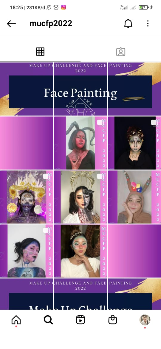 Foto makeup challange and face painting ubaya 2022