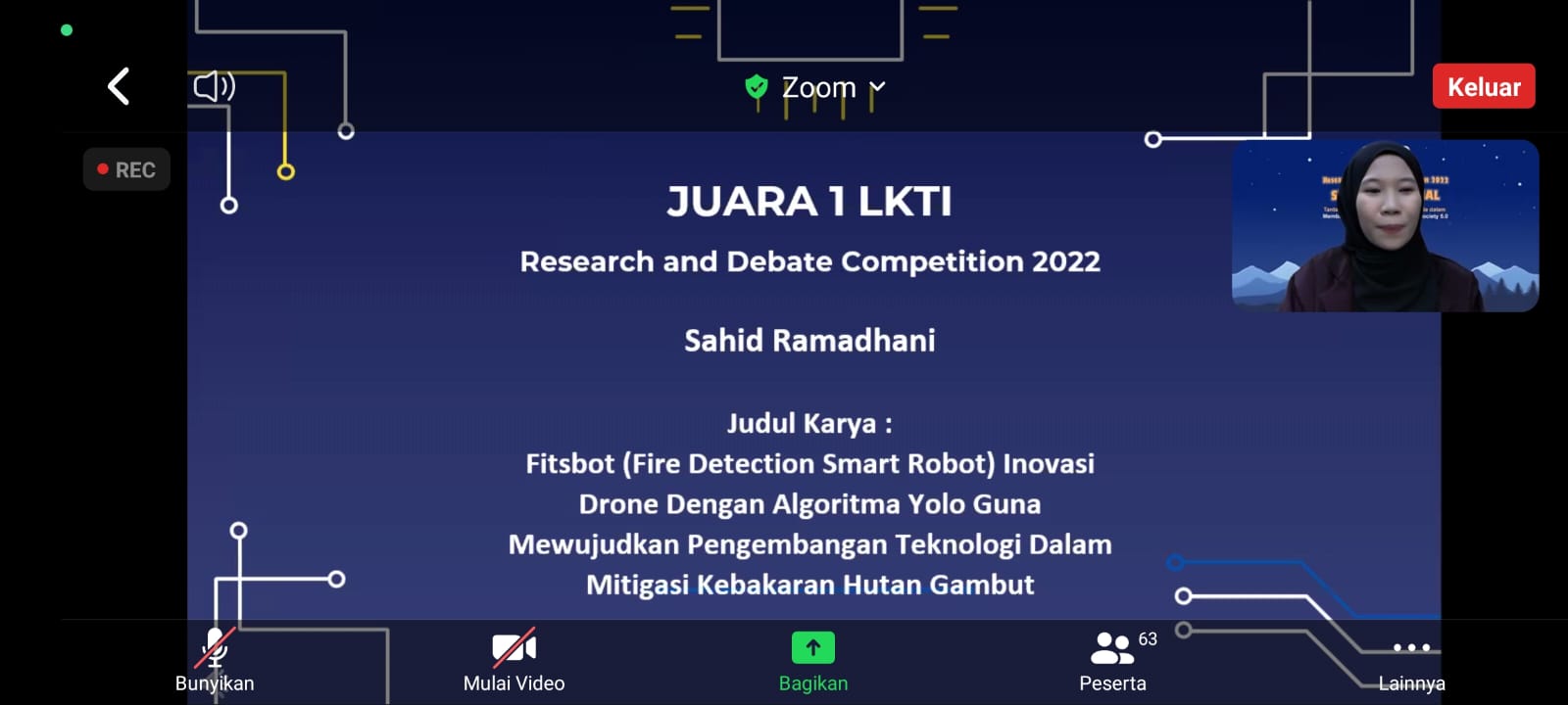 Foto Lomba Karya Tulis Ilmiah Nasional Research and Debate Competition (RnDC) UKMF Kristal FE