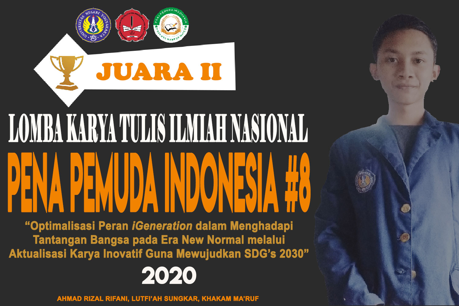 Foto Lomba Karya Tulis Ilmiah Mahasiswa Tingkat Nasional (LKTIN) Pena Pemuda Indonesia (PPI) Tahun 2020