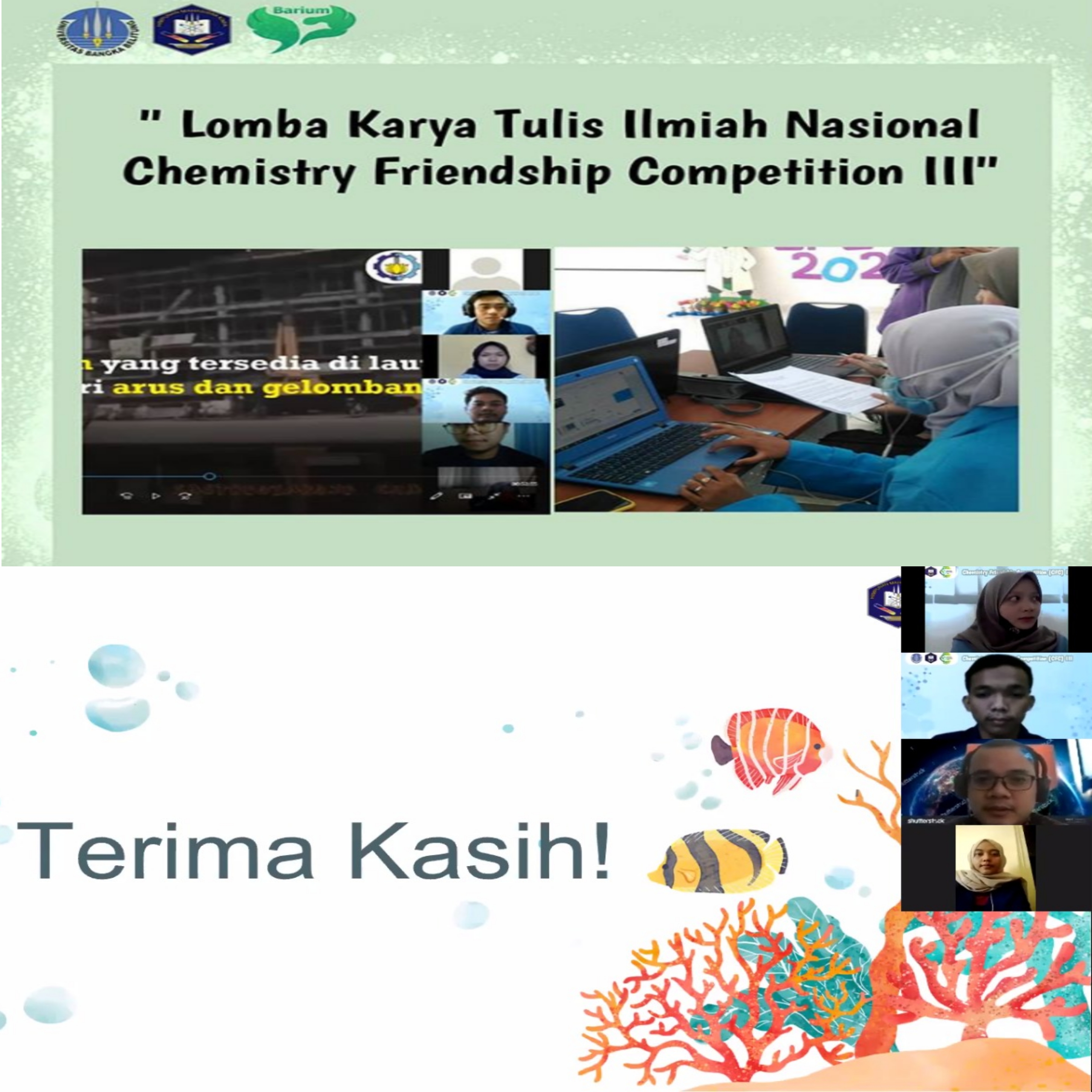 Foto Lomba Karya Tulis Ilmiah Mahasiswa Tingkat Nasional (LKTIN) Chemistry Friendship Competition Tahun 2020