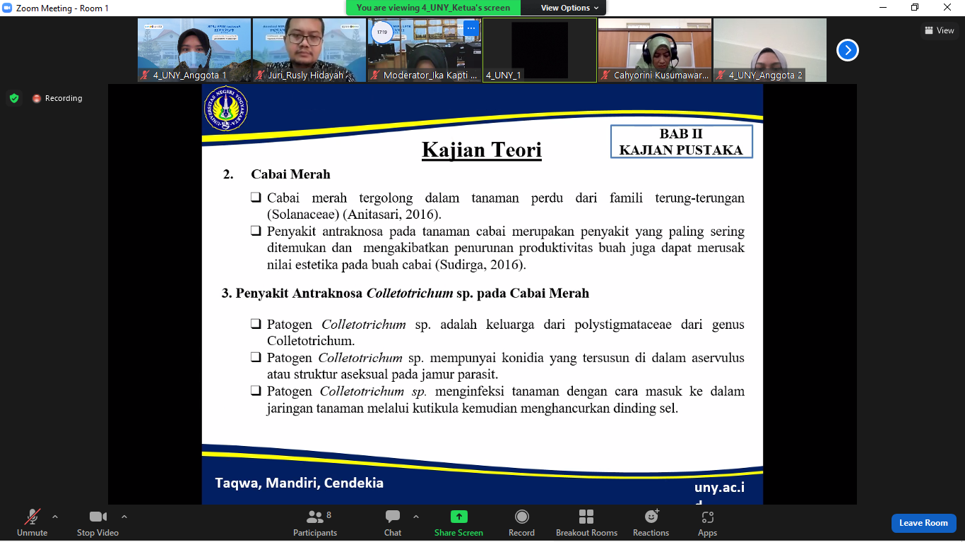 Foto Program Kreativitas Mahasiswa (PKM) Asosiasi MIPA LPTK Indonesia (AMLI) 2022