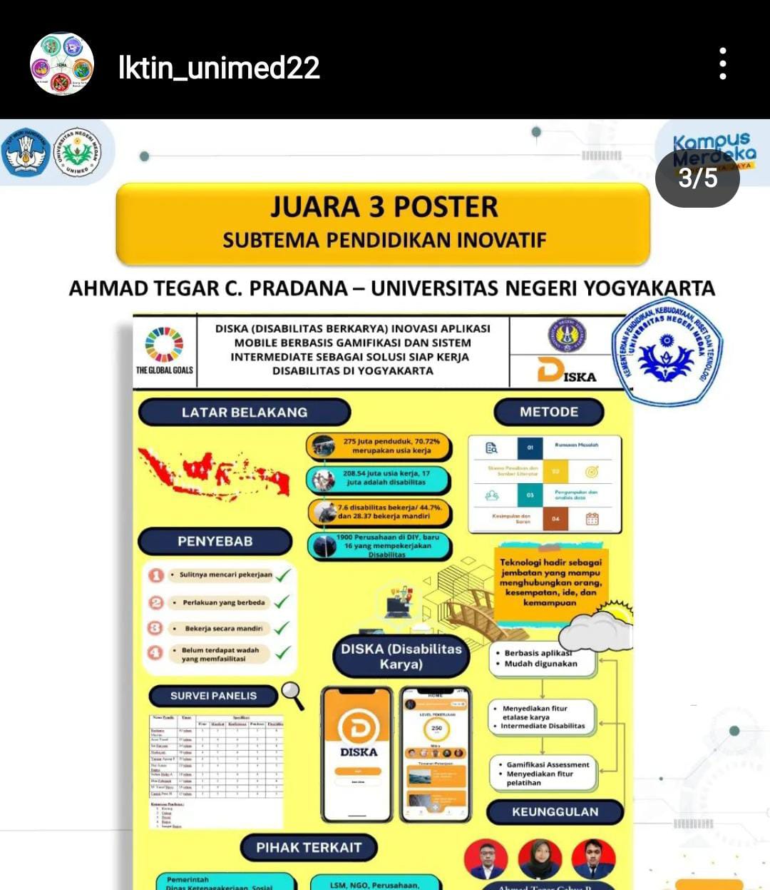 Foto Lomba Poster Ilmiah Nasional Universitas Negeri Medan 2022 