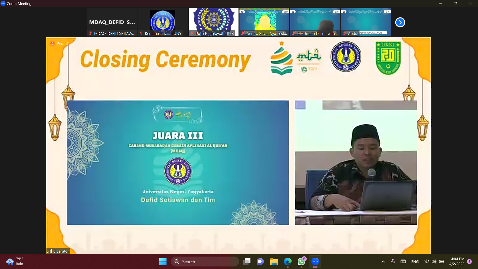 Foto Musabaqah Tilawatil Qur’an Mahasiswa Nasional Universitas Negeri Yogyakarta #3  Tahun 2023