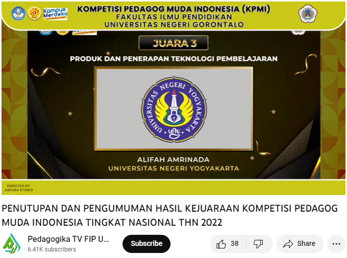Foto Kompetisi Pedagog Muda Indonesia (KPMI) 2022