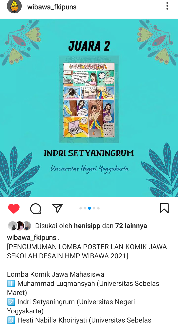 Foto Lomba Poster dan Komik Jawa Sekolah Desain HMP Wibawa 2021