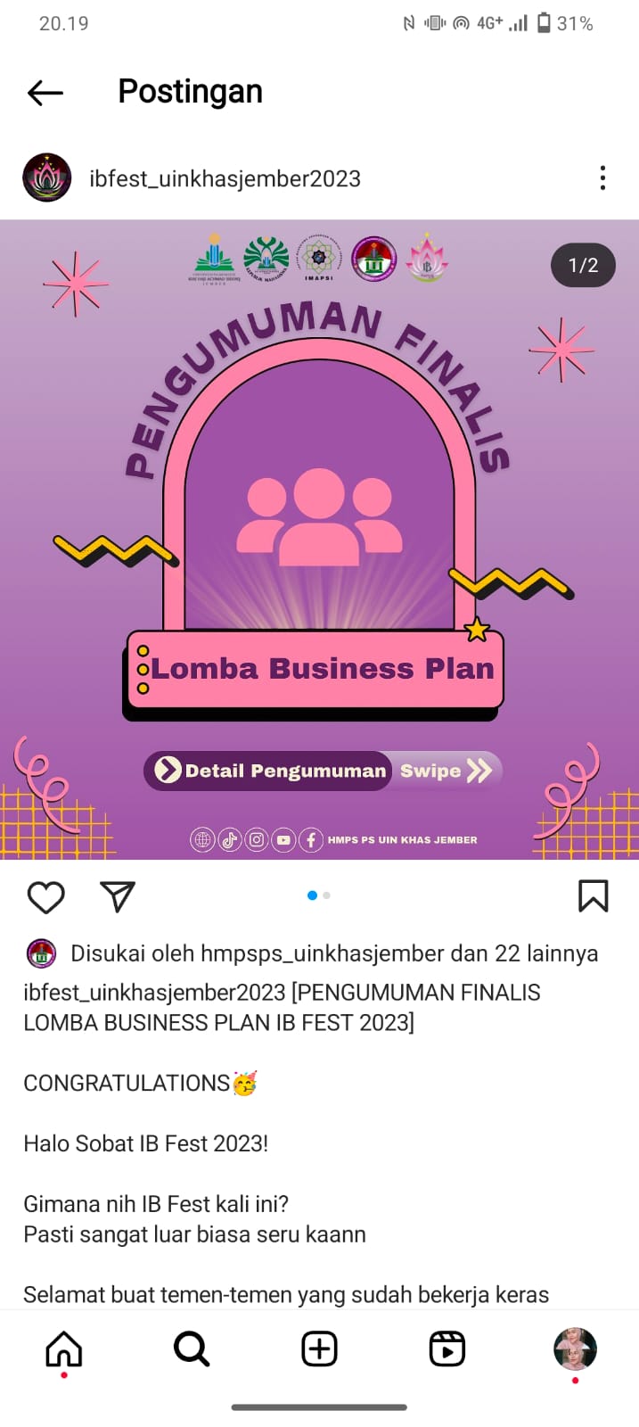 Foto Business Plan Competition HMPS UIN JEMBER 2023-2024