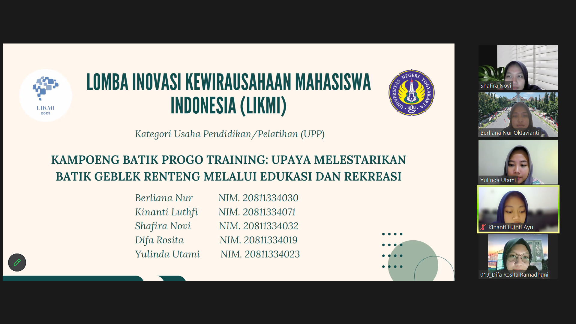 Foto Lomba Inovasi Kewirausahaan Mahasiswa Indonesia 2023